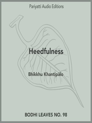 cover image of Heedfulness